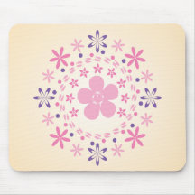 Blommaspiral: Vektorkonst: Mousepad Musmatta