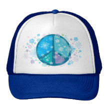 Blommig fredsteckenhatt trucker kepsar
