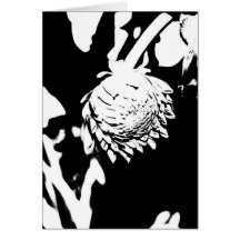 Blommigt B&W Kort