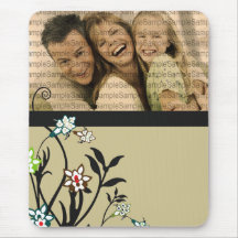Blommigt Illustration_2 med FOTOmallen Mousepad Musmatta