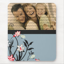 Blommigt Illustration_4 med FOTOmallen Mousepad Mus Matta