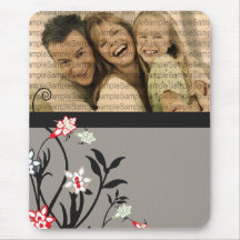 Blommigt Illustration_5 med FOTOmallen Mousepad Mus Matta