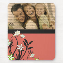 Blommigt Illustration_6 med FOTOmallen Mousepad Musmattor
