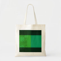 Blommigt och randar för snyggt grön tote bag