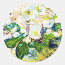 Blommigten för julroClaude Monet blommor målar Klistermärken
