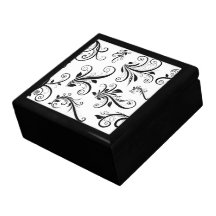 Blommigten virvlar runt den dekorativa VenetDamask Prydnadslådor
