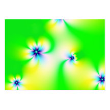 Blommor ·, Fractalkonst ·, Grönt Visitkort Mallar