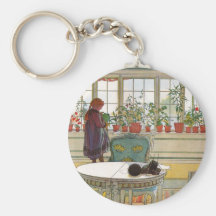 Blommor i fönstret boxas - Blomsterforstet Nyckel Ring