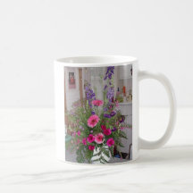 Blommor Kaffe Kopp