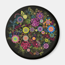 BLOMMOR KYLSKÅPMAGNETER