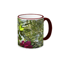 Blommor och palmträd kaffe muggar