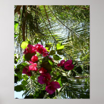 Blommor och palmträd posters
