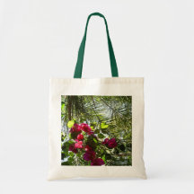 Blommor och palmträd tote bag