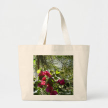 Blommor och palmträd tygkassar
