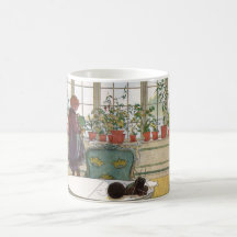 Blommor på fönsterbrädan av Carl Larsson Kaffe Kopp