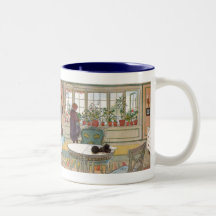 Blommor på fönsterbrädan av Carl Larsson Kaffe Koppar