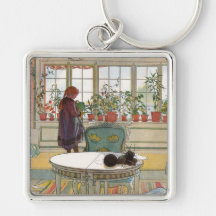 Blommor på fönsterbrädan av Carl Larsson Nyckelringar