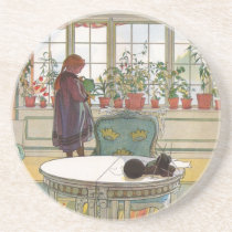 Blommor på fönsterbrädan av Carl Larsson Underlägg