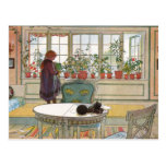 Blommor på fönsterbrädan av Carl Larsson Vykort