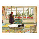 Blommor på fönsterbrädan av Carl Larsson Vykort