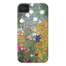 Blomsterträdgård som målar Gustav Klimt Case-Mate iPhone 4 Cases