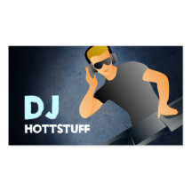 Blond DJ-visitkortmall