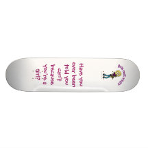 Blond flicka som leker saxofonen skate deck