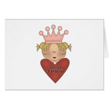 Blond papporLil Princess Hälsningskort
