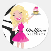 Blondie för 311 Dollface efterrätter sebra Klistermärke