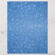 Blue glitter stars custom flyer