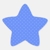 Blue polka dots star sticker