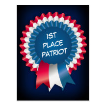 Blue Ribbon Patriot Postcard