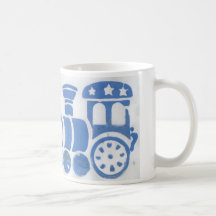 Blue Steam Train Mug