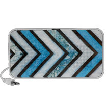 Blue white and black textured chevron pattern högtalare