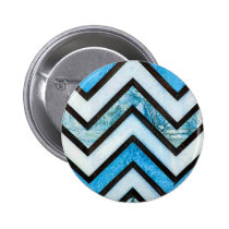 Blue white and black textured chevron pattern knappar