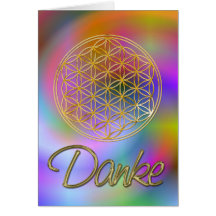 Blume des Lebens | klein coloured spiral Grußkarte