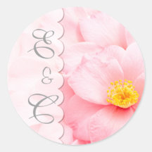Blygsam Monogramkuvertklistermärke