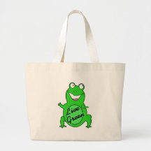 Bo gröna Froggie Tote Bags