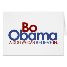 Bo Obama hunden Hälsnings Kort