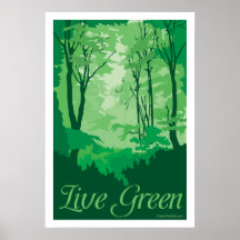 Bo tree hugger grönt - print