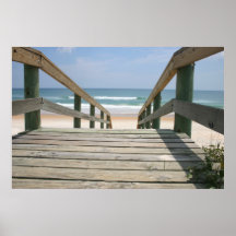 Boardwalk vid havsaffischen