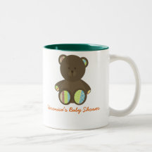 Boho pricker den välfyllda björnbaby shower kaffe kopp