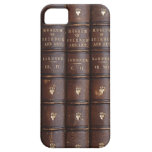 Bokar för vintageläderbibliotek verkställer fodral iPhone 5 cases