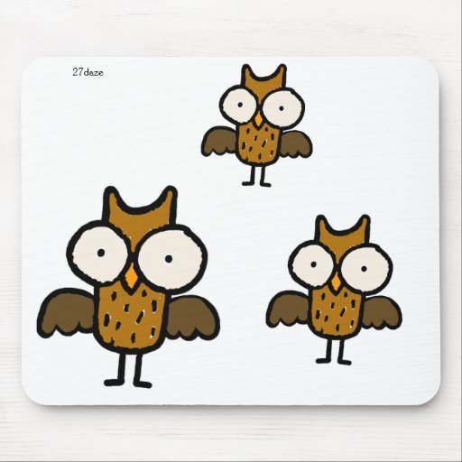 BokNookugglor: Ugglafamilj Mousepad Mus Matta