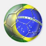 Boll för flagga för Brasilien Brasil Sambafotboll  Magneter