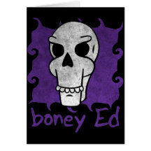 Boney Ed halloween festinbjudan Hälsningskort