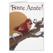 Bonne Année Hälsningskort