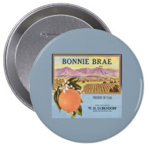 Bonnie etikett för låda för Braeorangefrukt Knapp