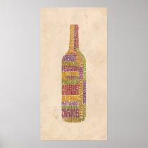 Bordeaux Wine uttrycker buteljerar Affisch