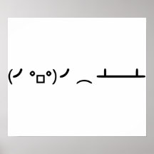 BordFlip som bläddrar ASCII-emoticonen Affisch